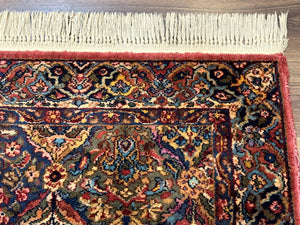 Karastan Rug 4x6, Multicolor Panel Kirman #717, Wool Original 700 Series Vintage