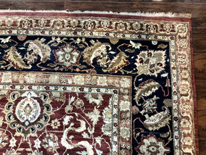 Palace Sized Indian Agra Rug 12x17, Wool Handmade Floral Allover Carpet