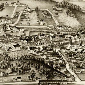 Vintage Map of Brandon, Vermont 1890