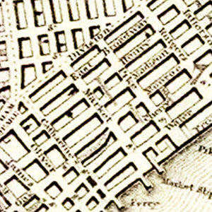 Vintage Map of New York City, New York 1836