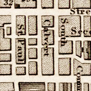 Vintage Map of Baltimore, Maryland 1846