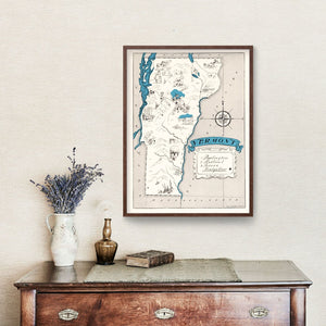 Vintage Map of Vermont 1931