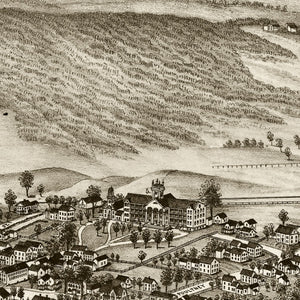 Vintage Map of Castleton, Vermont 1886