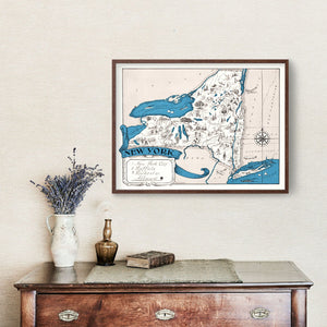 Vintage Map of New York 1931