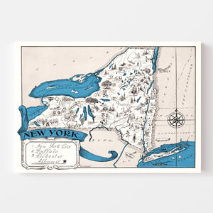 Vintage Map of New York 1931