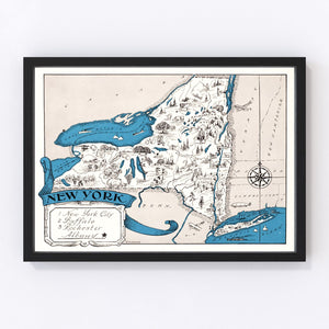 Vintage Map of New York 1931
