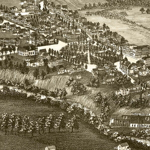 Vintage Map of Fair Haven, Vermont 1886