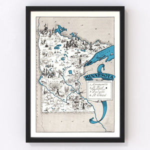 Vintage Map of Minnesota 1931