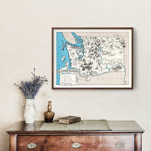 Vintage Map of Washington 1931