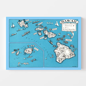 Vintage Map of Hawaii 1931