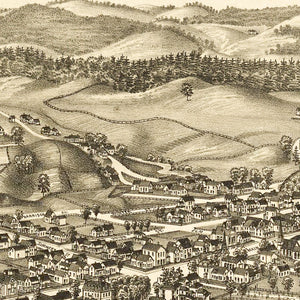 Vintage Map of Morrisville, Vermont 1889