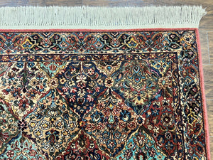 Karastan Rug 4x6 Multicolor Panel Kirman Rug #717, Wool Karastan Carpet, Original Collection 700 Series, Vintage, Rare Size