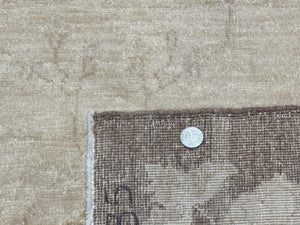 Modern Pakistani Peshawar Rug 10x13, Neutral Colors, Vintage Rug for Modern Home