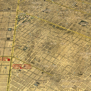 Vintage Map of San Francisco, California 1914