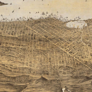Vintage Map of San Francisco, California 1868
