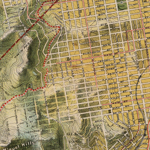 Vintage Map of San Francisco, California 1915