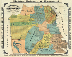 Vintage Map of San Francisco, California 1890