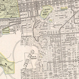 Vintage Map of San Francisco, California 1901