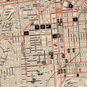 Vintage Map of San Francisco, California 1897