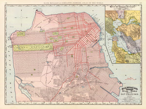 Vintage Map of San Francisco, California 1897