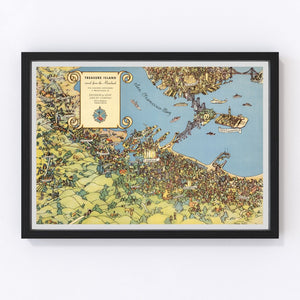 Vintage Map of San Francisco, California 1938