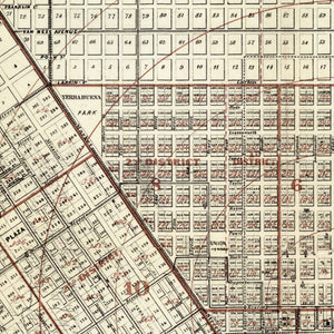 Vintage Map of San Francisco, California 1866