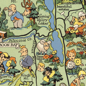 Vintage Map of San Francisco, California 1940