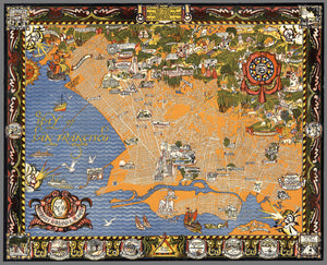 Vintage Map of San Francisco, California 1930