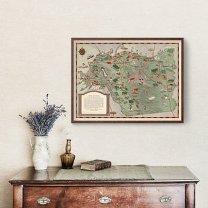 Vintage Map of San Francisco, California 1932