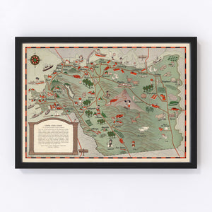 Vintage Map of San Francisco, California 1932