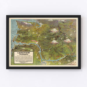 Vintage Map of Seattle, Washington 1923