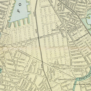 Vintage Map of Boston, Massachusetts 1901