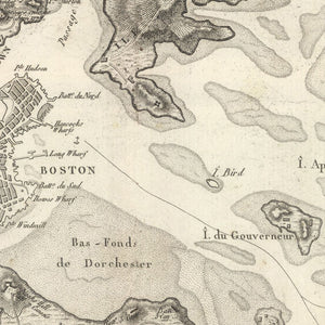 Vintage Map of Boston, Massachusetts 1807