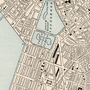 Vintage Map of Boston, Massachusetts 1893