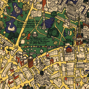 Vintage Map of Boston, Massachusetts 1926