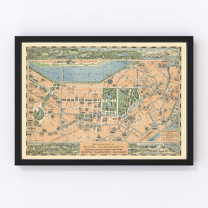 Vintage Map of Boston, Massachusetts 1930