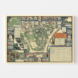Vintage Map of Boston, Massachusetts 1930