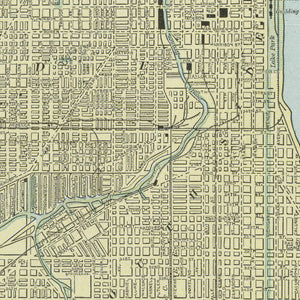 Vintage Map of Chicago, Illinois 1889