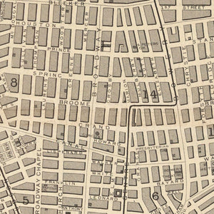 Vintage Map of New York City, New York 1851
