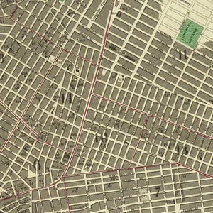 Vintage Map of New York City, New York 1836