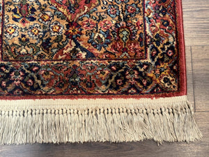 Karastan Rug 2x4 Multicolor Panel Kirman #717, Original 700 Series, Wool Pile Vintage Discontinued