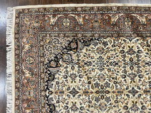 Pak Persian Rug 5x8, Handmade Wool Oriental Carpet, Vintage Rug, Floral Allover, Very Fine 320 KPSI