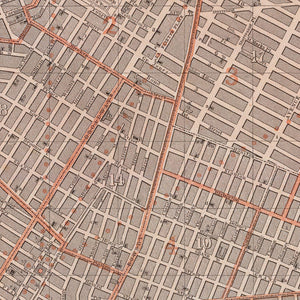 Vintage Map of New York City, New York 1845
