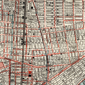 Vintage Map of New York City, New York 1880