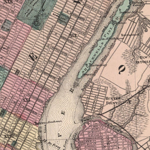 Vintage Map of Brooklyn, New York 1867