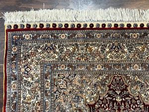 Sino Persian Silk Rug 3x5, Super Fine 440 KPSI, Floral Medallion, Handmade