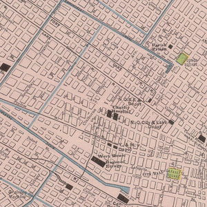 Vintage Map of New Orleans, Louisiana 1903