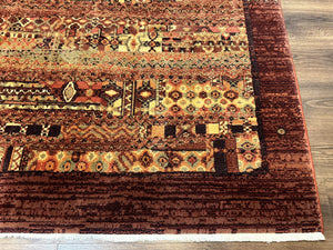 Couristan Rug 8x11 Brown Contemporary Wool Belgium Power Loomed Carpet