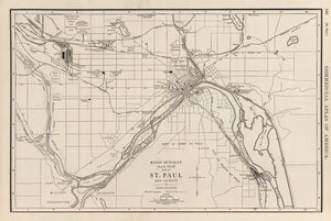 Vintage Map of St. Paul, Minnesota 1924