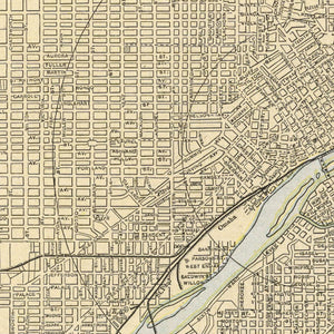 Vintage Map of St. Paul, Minnesota 1901